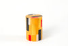 Klimt 3" x 4" Pillar Candle. Creamy gold base color candles with touches of black, gold along with hints of red. 