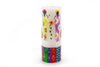 African Ladies 3" x 8" pillar. The design has a white background with different African Ladies painted on the sides - with attitude! Each in a colorful frock with arm up or on hips. Fair Trade.