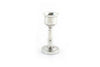 Single silver pewter taper candle holder. Hand crafted & fairly traded